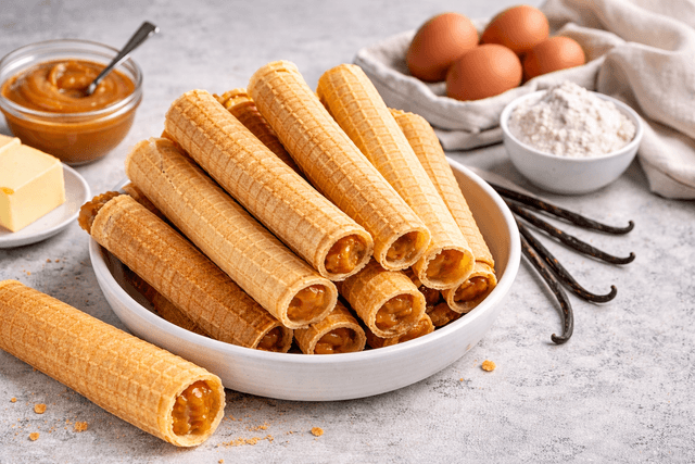 Вафельні трубочки з начинкою — класичний рецепт